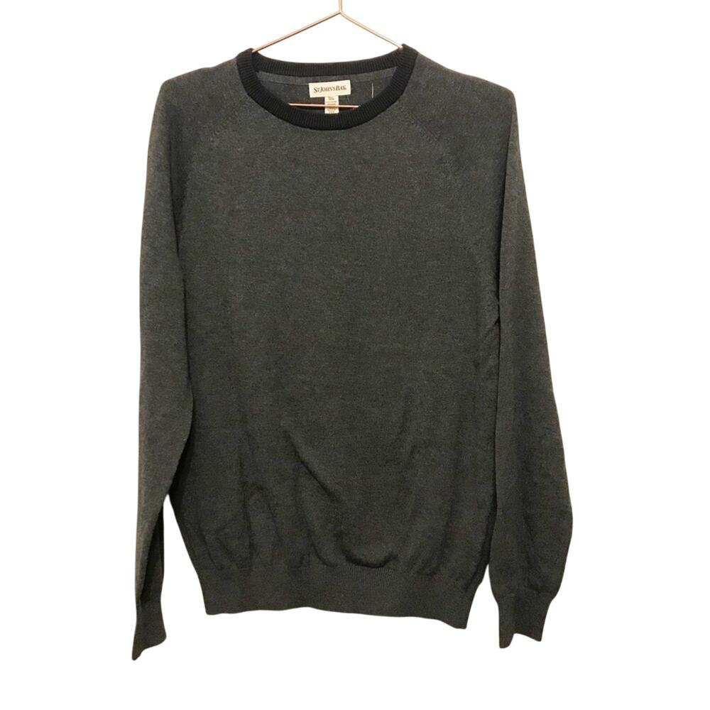 St. John's Bay Gray Cotton Knit Sweater - Size Small NWT